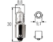 žárovka YL 12V/20W BA9S HELLA