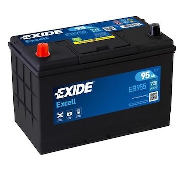 akumulátor 12V 95Ah 720A EXIDE EXCELL** 306x173x222mm +pól vlevo