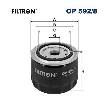filtr oleje FILTRON OP592/8 IVECO, FIAT