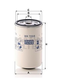 filtr paliva MANN WK 723/6 VOLVO