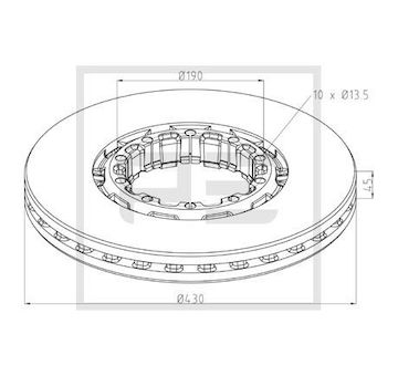 kotouč brzdový PETERS 066.254-10A SAF