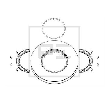 kotouč brzdový PN/ZN 434x45x45mm plný VOLVO