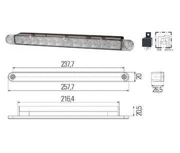 sada světel HELLA pro denní svícení 12xLED 24V