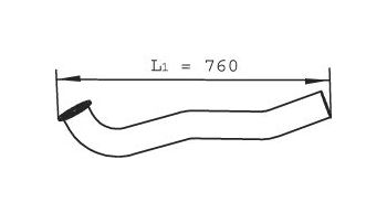 trubka výfuku DINEX vstupní 1. díl DAF 45