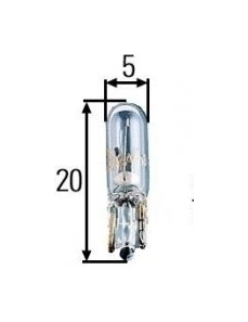 žárovka 24V/1,2W W2x4,6d HELLA celoskleněná