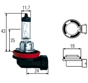 žárovka HELLA H11 12V/55W PGJ19-2