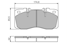 deska brzdová 29122 FERODO FCV1126 IVECO E.Cargo 75E12, 65E12, AD 90-100