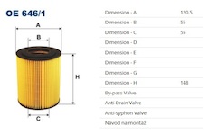 filtr oleje FILTRON OE646/1 MAN 09/02F2000 19.403, 403, 414, 503