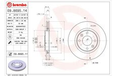 kotouč brzdový BREMBO 266mm chlazený lakovaný