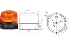maják výstražný TATRA-LED 10/32V oranžový HELLA