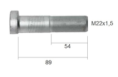 šroub kola M22x1,5/89 BPW ECO PLUS