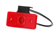 svítilna poziční červená obdélníková LED pravoúhý držák 12V/24V