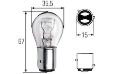 žárovka 12V 21/4W BAZ 15d HELLA