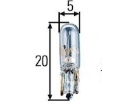 žárovka 24V/1,2W W2x4,6d HELLA celoskleněná