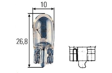 žárovka 24V/3W W2,1x9,5d HELLA