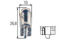 žárovka HELLA 24V/5W W2,1x9,5d celoskleněná