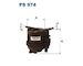 filtr paliva FILTRON PS974  PEUGEOT, MAZDA, FORD, TOYOTA, CITROËN